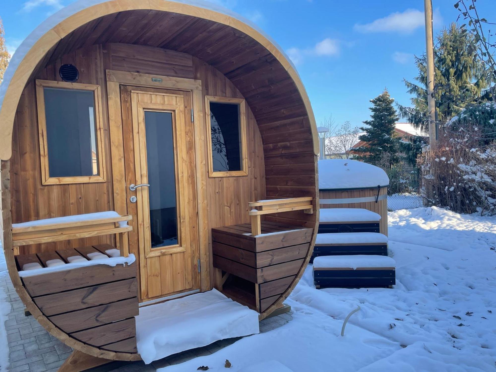 Ferienhaus Amare Mit Fasssauna, Eigener Terrasse & Kamin Bautzen Exterior foto